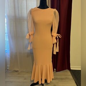 Brand new and never worn SHEIN full length melon colored dress.
